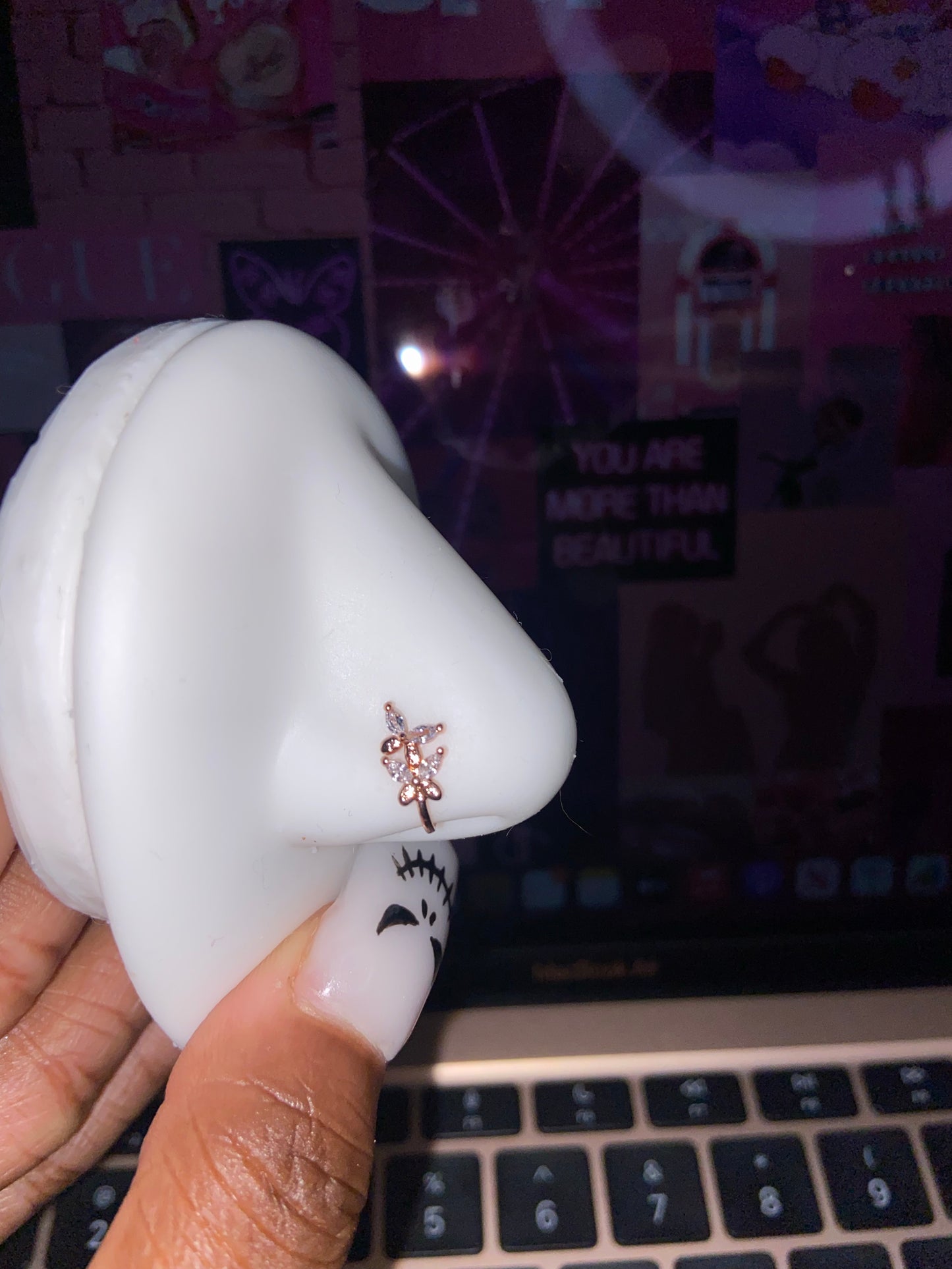 Double Butterfly - Nose Cuff