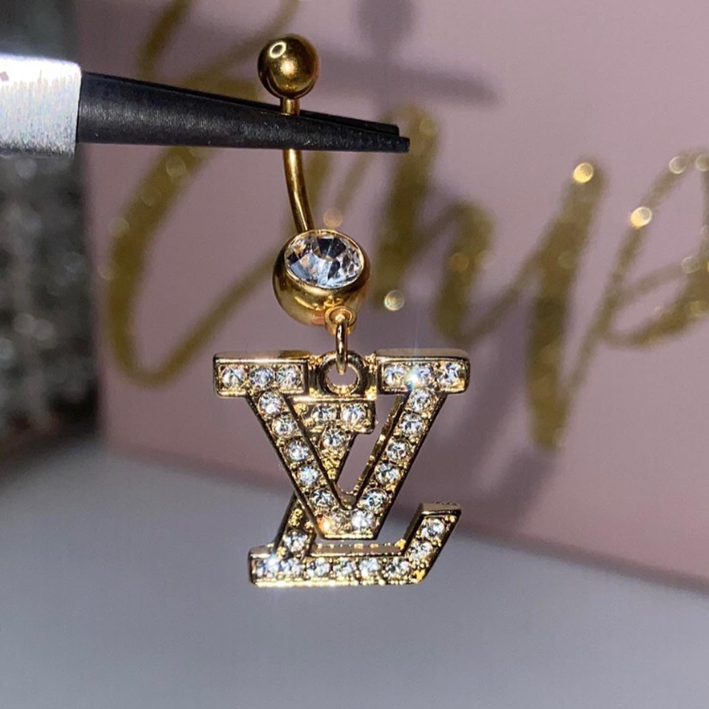 louis vuitton belly ring
